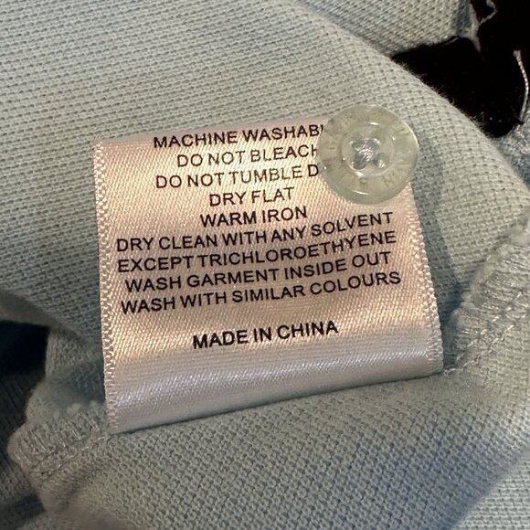 Gavin Bleu Mens Polo Shirt L Blue Short Sleeve Band Collar Button Placket Casual - Picture 10 of 11